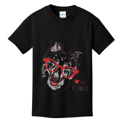 Cute Col Dog Sketch Art Collie .Png Kids T-Shirt