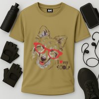 Cute Col Dog Sketch Art Collie .Png Performance Shirt