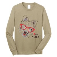Cute Col Dog Sketch Art Collie .Png Long Sleeve Shirt