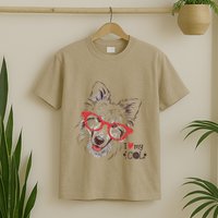 Cute Col Dog Sketch Art Collie .Png T-Shirt