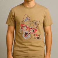 Cute Col Dog Sketch Art Collie .Png T-Shirt