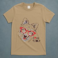 Cute Col Dog Sketch Art Collie .Png T-Shirt