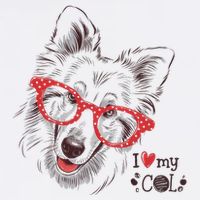 Cute Col Dog Sketch Art Collie .Png Garment-Dyed Sweatshirt