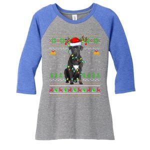 Cane Corso Dog Lover Xmas Santa Cane Corso Ugly Christmas Meaningful Gift Women's Tri-Blend 3/4-Sleeve Raglan Shirt