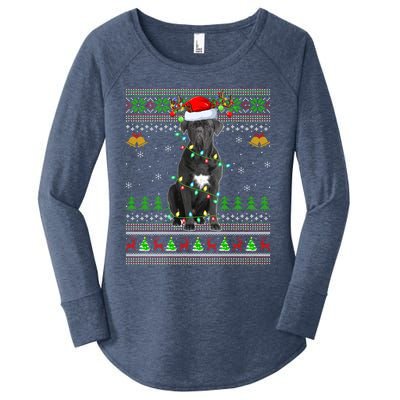 Cane Corso Dog Lover Xmas Santa Cane Corso Ugly Christmas Meaningful Gift Women's Perfect Tri Tunic Long Sleeve Shirt