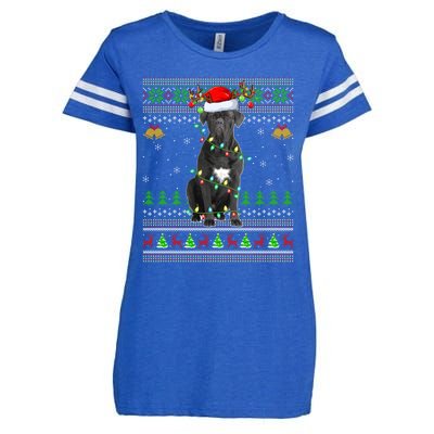 Cane Corso Dog Lover Xmas Santa Cane Corso Ugly Christmas Meaningful Gift Enza Ladies Jersey Football T-Shirt