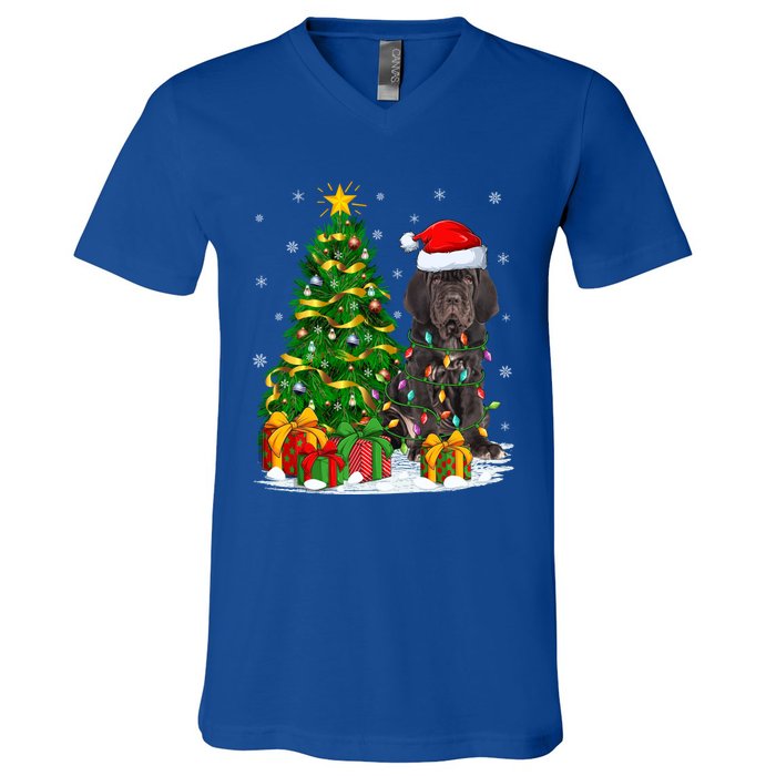 Cane Corso Dog Lover Xmas Tree Santa Cane Corso Christmas Great Gift V-Neck T-Shirt