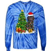 Cane Corso Dog Lover Xmas Tree Santa Cane Corso Christmas Great Gift Tie-Dye Long Sleeve Shirt