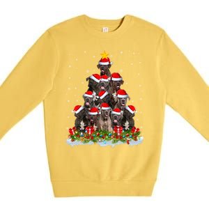 Cane Corso Dog Lover Xmas Tree Santa Christmas Cane Corso Gift Premium Crewneck Sweatshirt