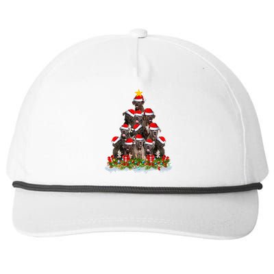 Cane Corso Dog Lover Xmas Tree Santa Christmas Cane Corso Gift Snapback Five-Panel Rope Hat