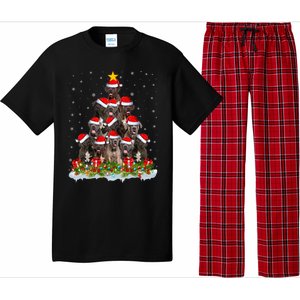 Cane Corso Dog Lover Xmas Tree Santa Christmas Cane Corso Gift Pajama Set