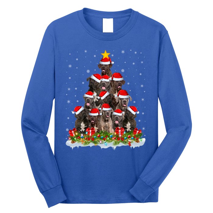 Cane Corso Dog Lover Xmas Tree Santa Christmas Cane Corso Gift Long Sleeve Shirt