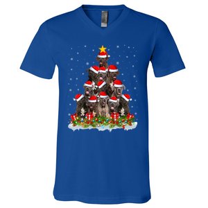 Cane Corso Dog Lover Xmas Tree Santa Christmas Cane Corso Gift V-Neck T-Shirt