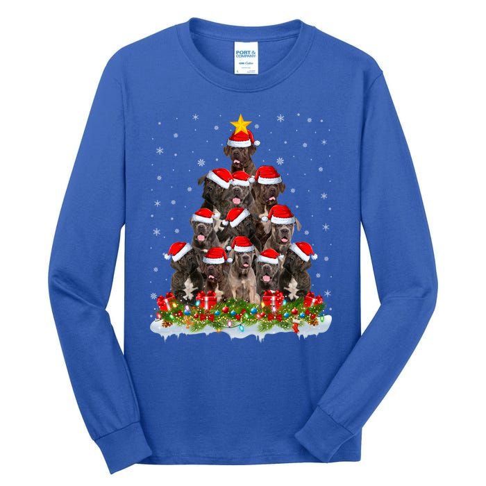 Cane Corso Dog Lover Xmas Tree Santa Christmas Cane Corso Gift Tall Long Sleeve T-Shirt