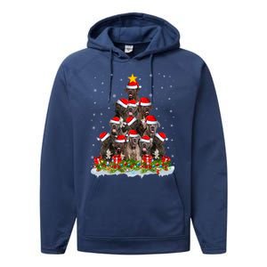 Cane Corso Dog Lover Xmas Tree Santa Christmas Cane Corso Gift Performance Fleece Hoodie