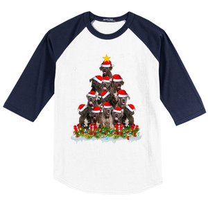 Cane Corso Dog Lover Xmas Tree Santa Christmas Cane Corso Gift Baseball Sleeve Shirt