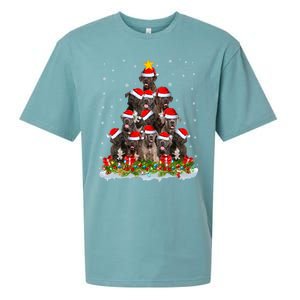 Cane Corso Dog Lover Xmas Tree Santa Christmas Cane Corso Gift Sueded Cloud Jersey T-Shirt