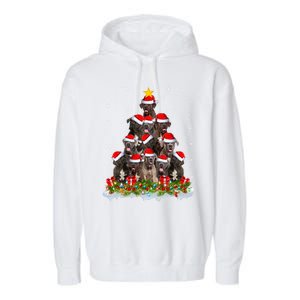 Cane Corso Dog Lover Xmas Tree Santa Christmas Cane Corso Gift Garment-Dyed Fleece Hoodie