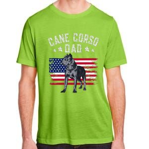 Cane Corso Dad American Flag Best Italian Mastiff Dog Lover Adult ChromaSoft Performance T-Shirt