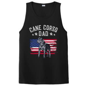 Cane Corso Dad American Flag Best Italian Mastiff Dog Lover PosiCharge Competitor Tank