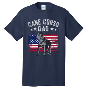 Cane Corso Dad American Flag Best Italian Mastiff Dog Lover Tall T-Shirt