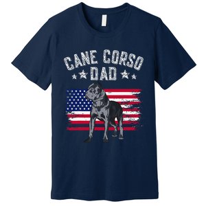 Cane Corso Dad American Flag Best Italian Mastiff Dog Lover Premium T-Shirt