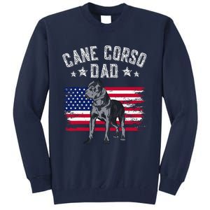 Cane Corso Dad American Flag Best Italian Mastiff Dog Lover Tall Sweatshirt