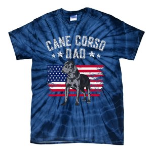 Cane Corso Dad American Flag Best Italian Mastiff Dog Lover Tie-Dye T-Shirt