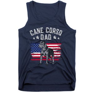 Cane Corso Dad American Flag Best Italian Mastiff Dog Lover Tank Top