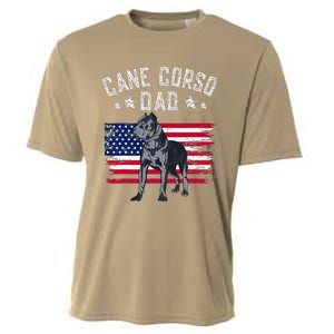 Cane Corso Dad American Flag Best Italian Mastiff Dog Lover Cooling Performance Crew T-Shirt