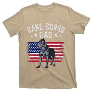 Cane Corso Dad American Flag Best Italian Mastiff Dog Lover T-Shirt