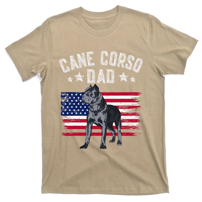 Cane Corso Dad American Flag Best Italian Mastiff Dog Lover T-Shirt