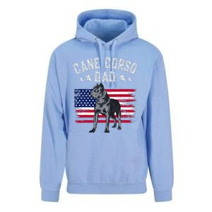 Cane Corso Dad American Flag Best Italian Mastiff Dog Lover Unisex Surf Hoodie