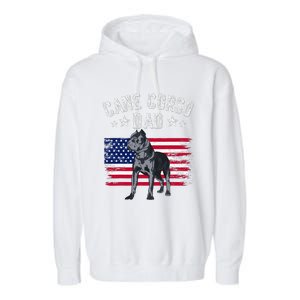 Cane Corso Dad American Flag Best Italian Mastiff Dog Lover Garment-Dyed Fleece Hoodie