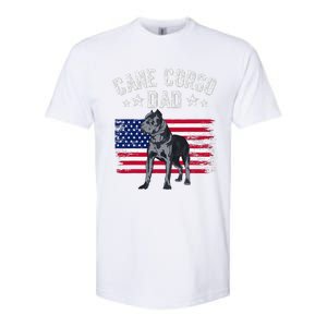 Cane Corso Dad American Flag Best Italian Mastiff Dog Lover Softstyle CVC T-Shirt