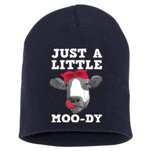 Cute Cow Design For Dairy Cow Lover Cattle Farming Short Acrylic Beanie