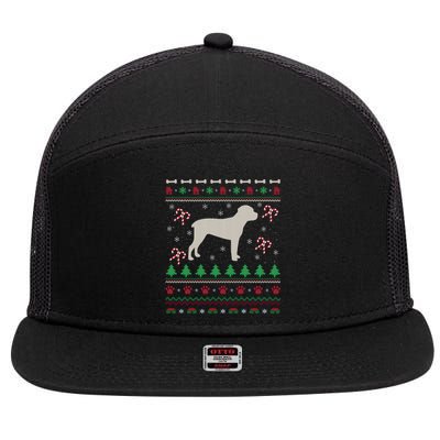 Cane Corso Dog Lover Xmas Ugly Cane Corso Christmas Gift 7 Panel Mesh Trucker Snapback Hat