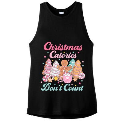 Christmas Calories Dont Count Funny Holiday Ladies PosiCharge Tri-Blend Wicking Tank
