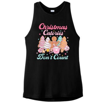 Christmas Calories Dont Count Funny Holiday Ladies PosiCharge Tri-Blend Wicking Tank