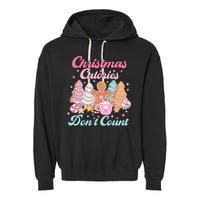 Christmas Calories Dont Count Funny Holiday Garment-Dyed Fleece Hoodie