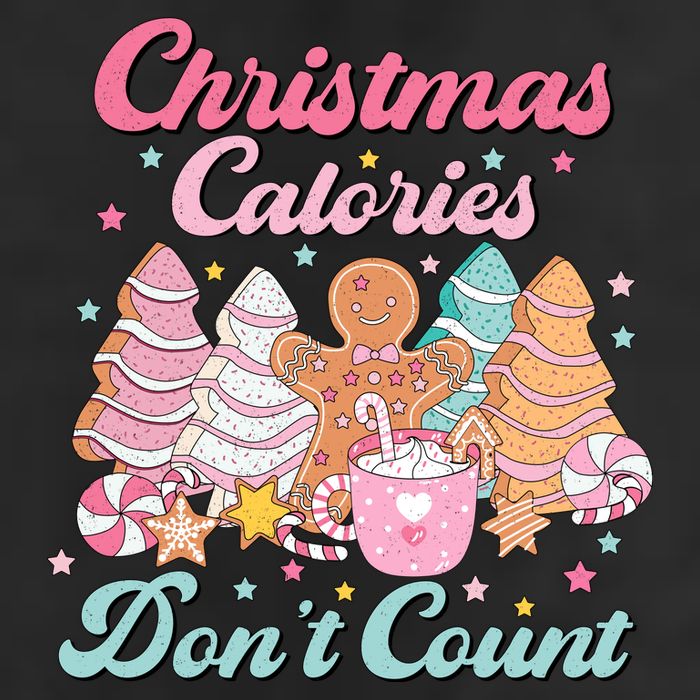 Christmas Calories Dont Count Funny Holiday Garment-Dyed Fleece Hoodie