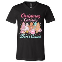Christmas Calories Dont Count Funny Holiday V-Neck T-Shirt