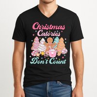 Christmas Calories Dont Count Funny Holiday V-Neck T-Shirt