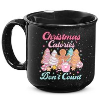 Christmas Calories Dont Count Funny Holiday 15oz Campfire Ceramic Mug