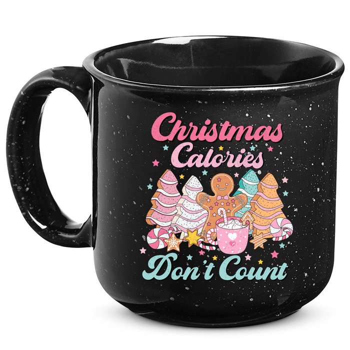 Christmas Calories Dont Count Funny Holiday 15oz Campfire Ceramic Mug