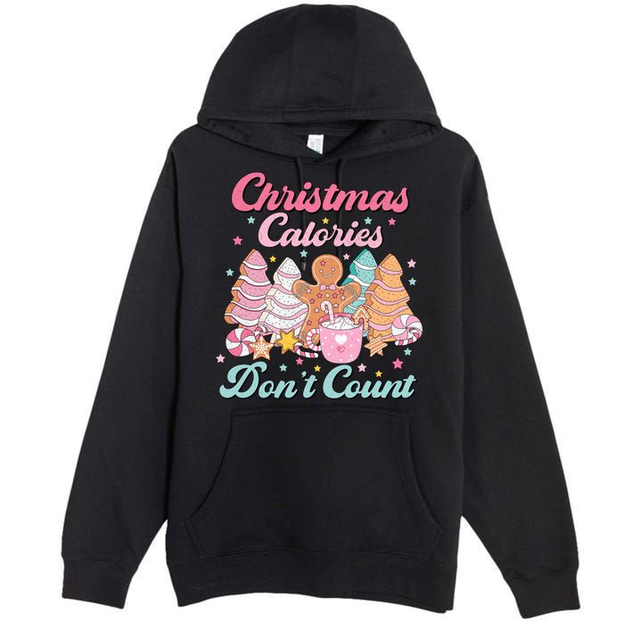 Christmas Calories Dont Count Funny Holiday Premium Pullover Hoodie