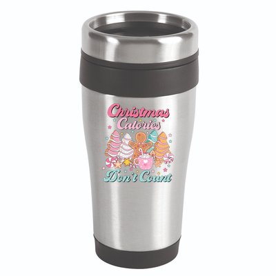 Christmas Calories Dont Count Funny Holiday 16oz Travel Tumbler