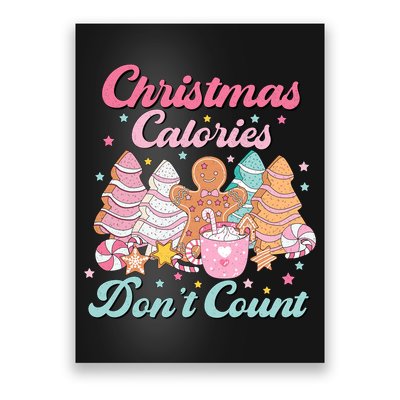 Christmas Calories Dont Count Funny Holiday Poster