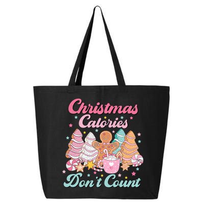 Christmas Calories Dont Count Funny Holiday 25L Jumbo Tote