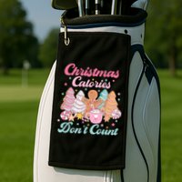 Christmas Calories Dont Count Funny Holiday Golf Towel